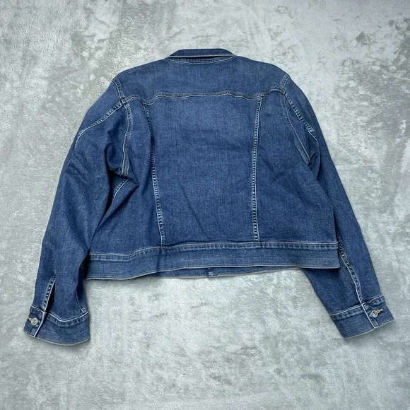 Calvin Klein New Women's Jacket Size XXL Blue Trucker Jacket a1988 - Picture 7 of 8